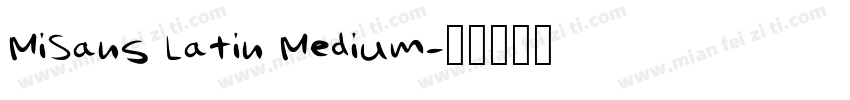 MiSans Latin Medium字体转换